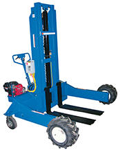 Gasoline powered portable stacker